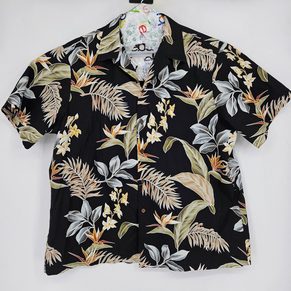 Vintage RJC Hawaiian Shirt Mens 2XL Floral All Over Print Casual Short Sleeve